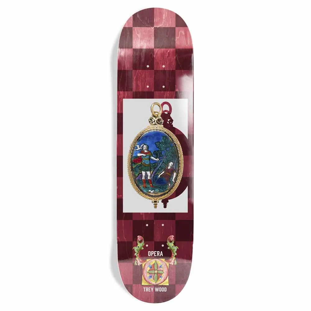 Opera Skateboards Trey Wood Pendant Ex7 Skateboard Deck Multi Colour 8.25