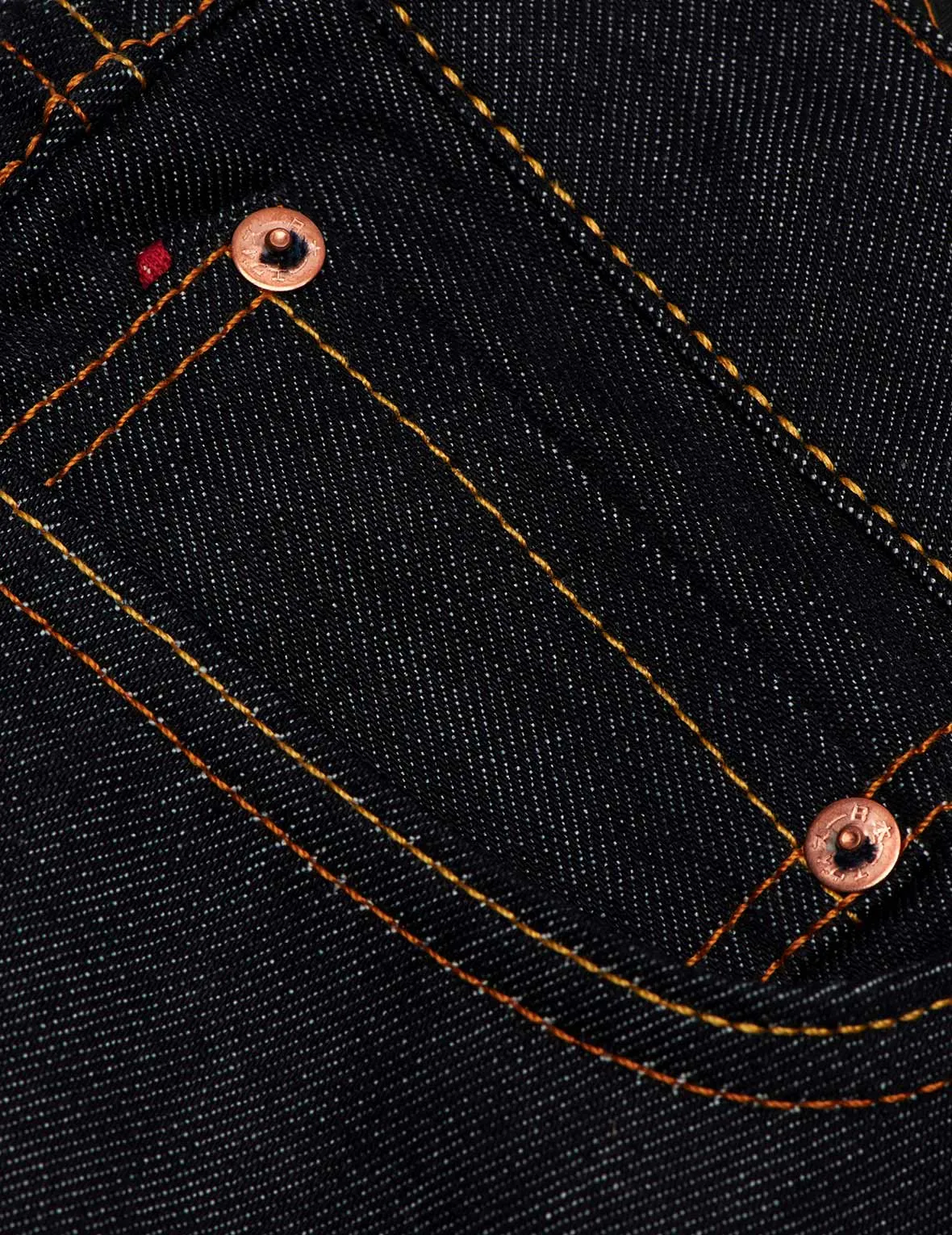 Orange Brushstroke Daicock Slim Straight fit Jeans #2010