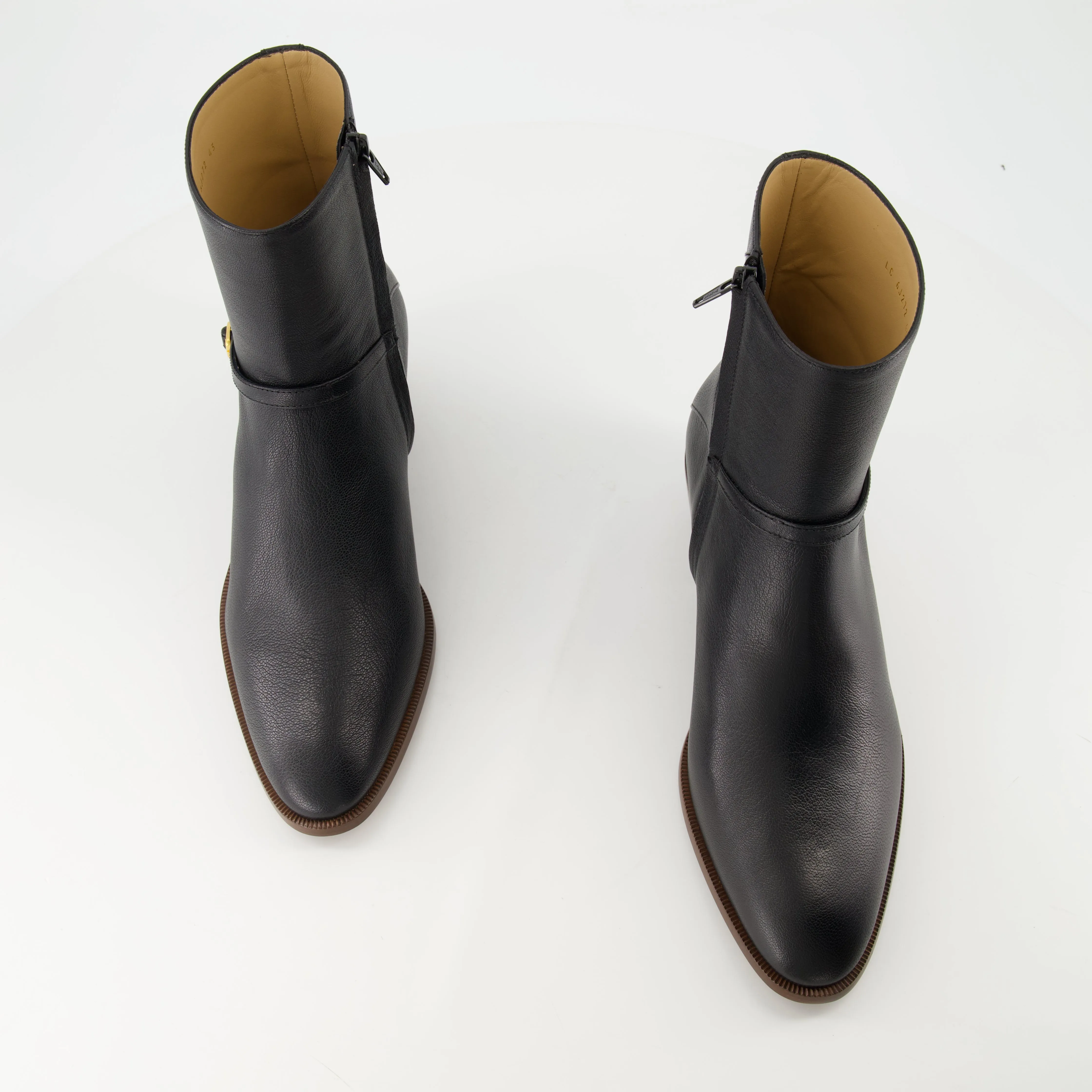 Pat Cuir Ankle Boots