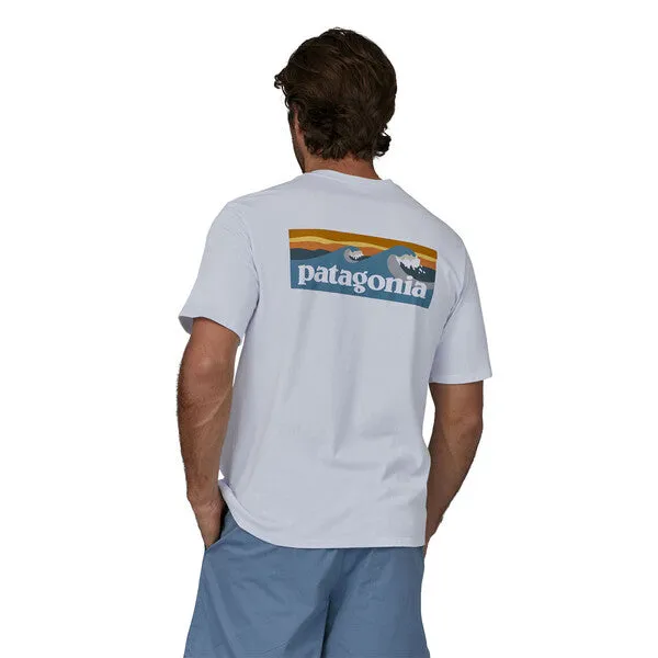 Patagonia Boardshort Logo Pocket Responsibili-Tee - White