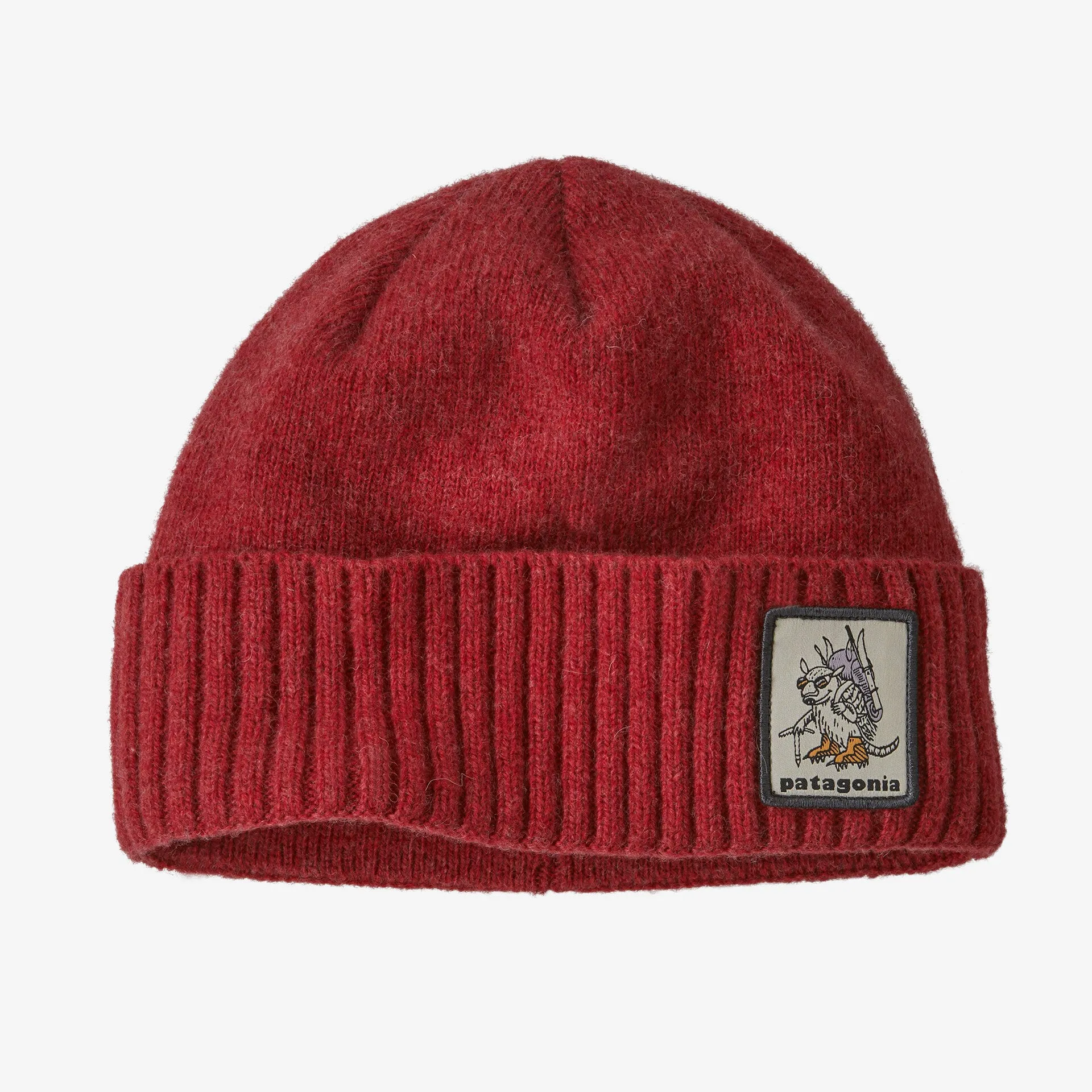 Patagonia Brodeo Beanie - Fun Hogs Armadillo: Touring Red