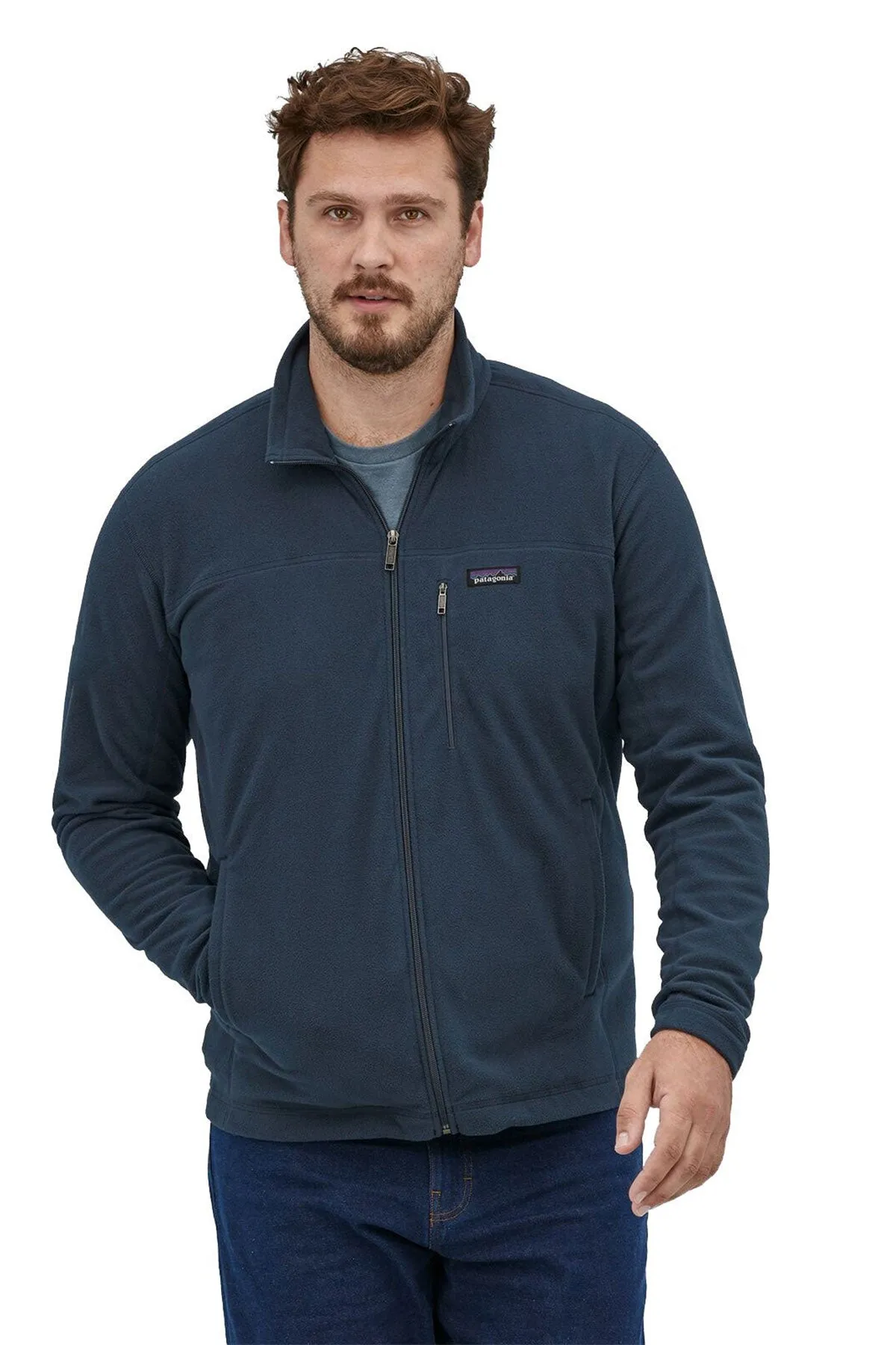 Patagonia Mens Micro D Custom Fleece Jackets, New Navy