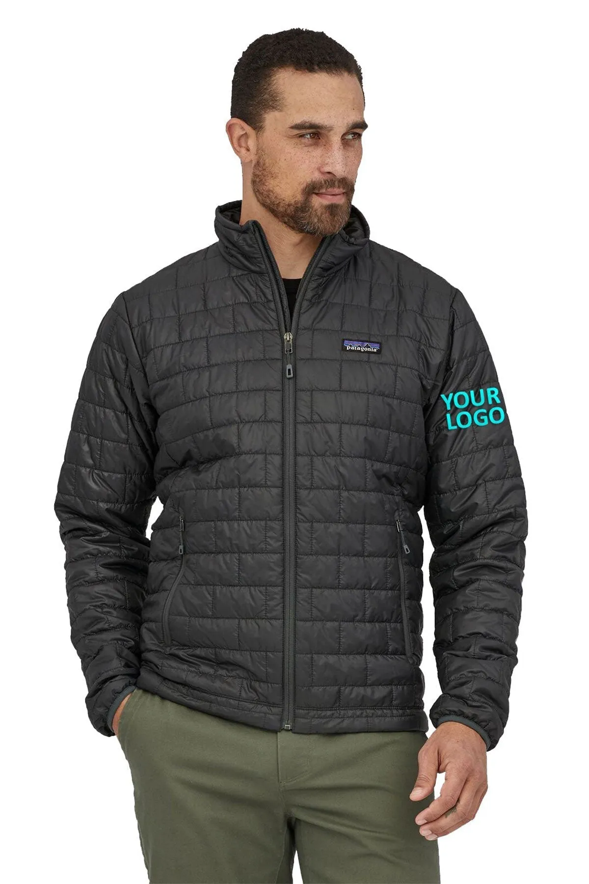 Patagonia Mens Nano Puff Custom Jackets, Forge Grey