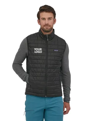 Patagonia Mens Nano Puff Customized Vests, Black