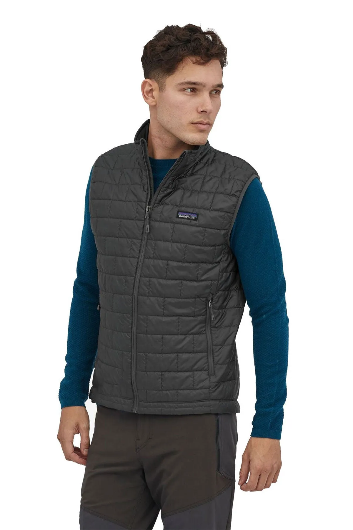 Patagonia Mens Nano Puff Customized Vests, Forge Grey