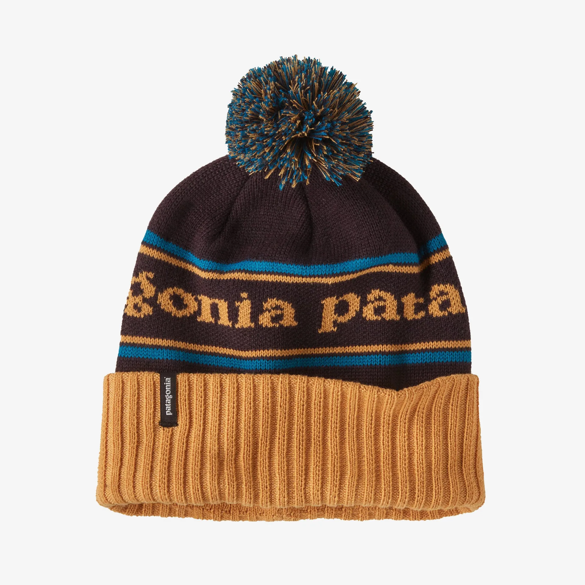 Patagonia Powder Town Beanie - Park Stripe: Dried Mango