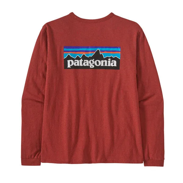 Patagonia WOMEN'S L/S P-6 Logo Responsibili-Tee - Burl Red