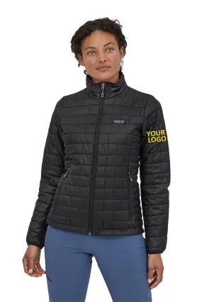 Patagonia Womens Nano Puff Custom Jackets, Black