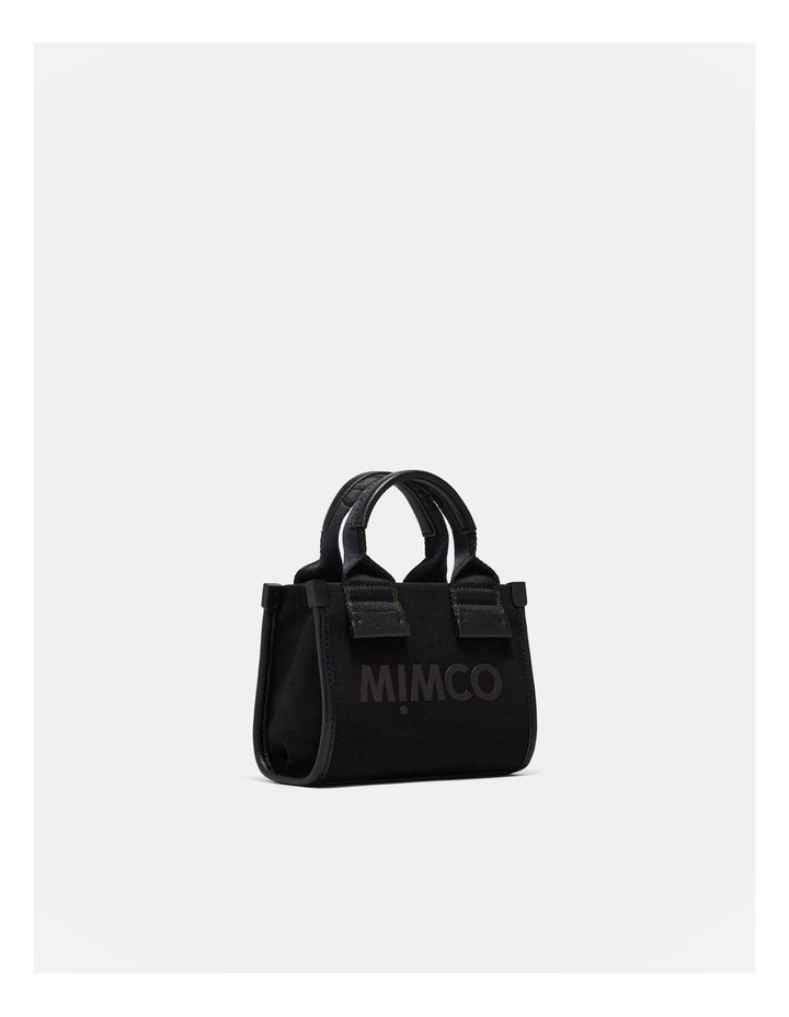 Patch Micro Tote Bag in Black Gunmetal
