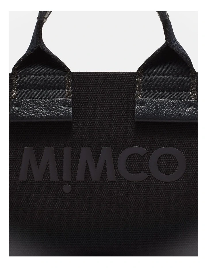 Patch Micro Tote Bag in Black Gunmetal
