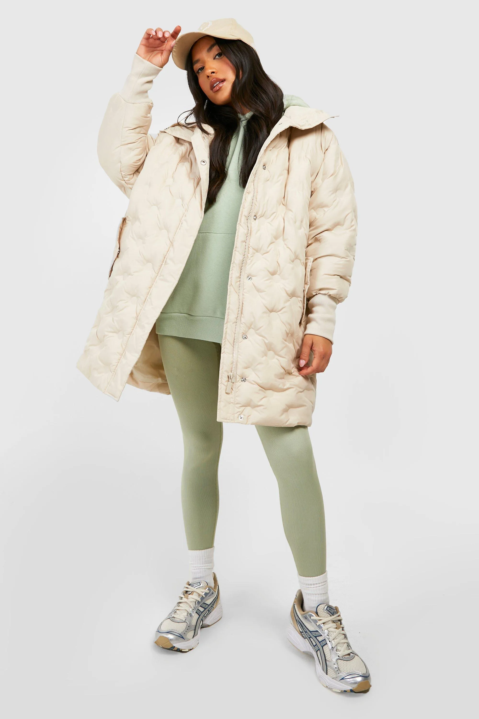 Petite Circle Quilted Cocoon Puffer