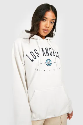 Petite Los Angeles Overdyed Printed Hoodie