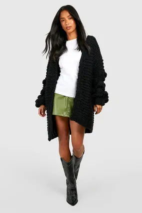 Petite Premium Chunky Knit Bubble Cardigan