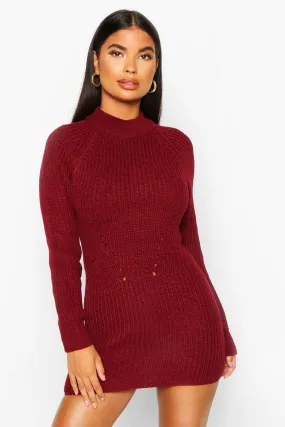 Petite Ribbed Knitted Sweater Dress