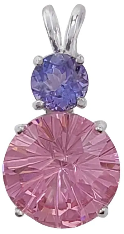 Pink Garnet Super Nova? with Trillion Cut Tanzanite