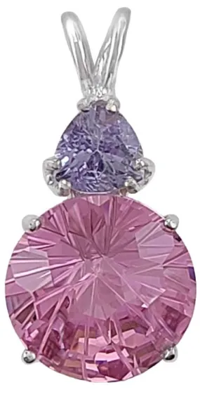 Pink Garnet Super Nova? with Trillion Cut Tanzanite