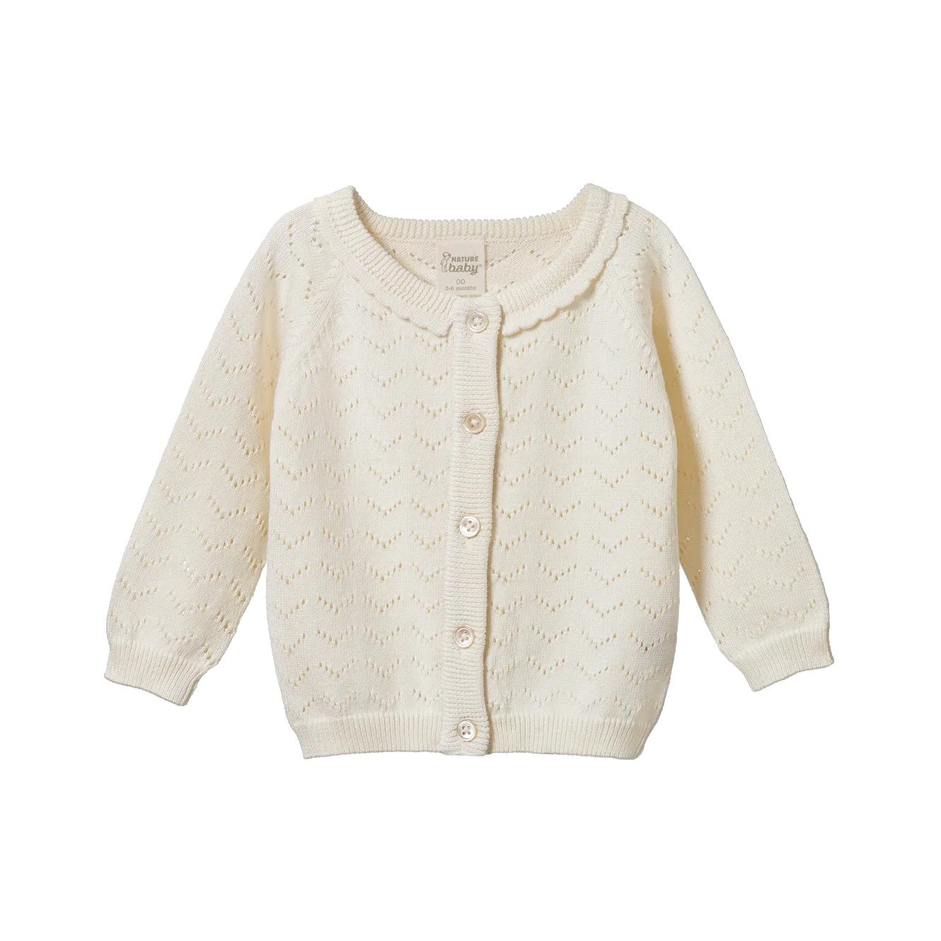 Piper Cardigan || Natural Pointelle