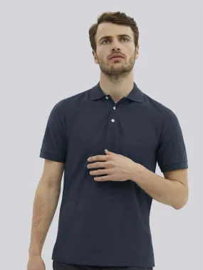 Pique Polo - Slate Blue