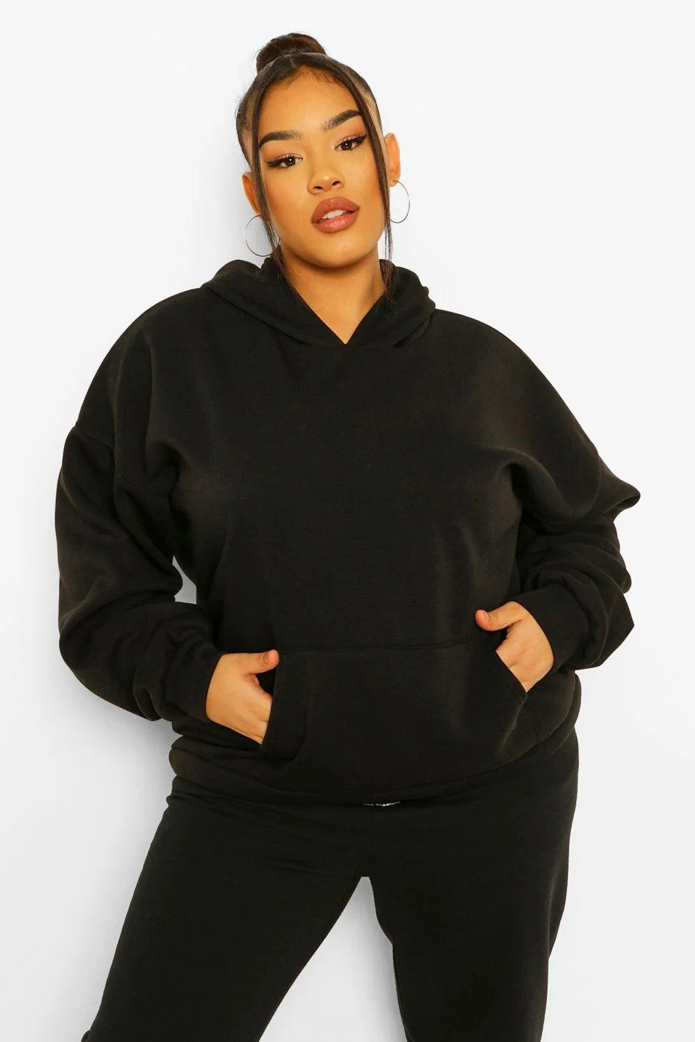 Plus Fleece Loopback Oversized Hoodie