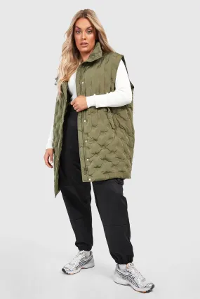 Plus Quilt Detail Puffer Vest