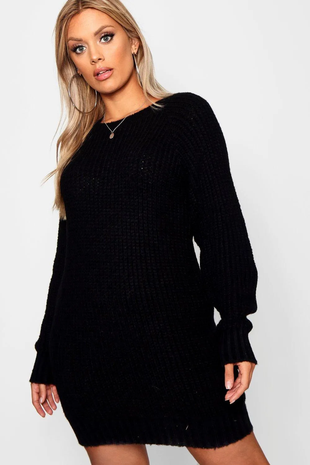 Plus Soft Knit Sweater Dress