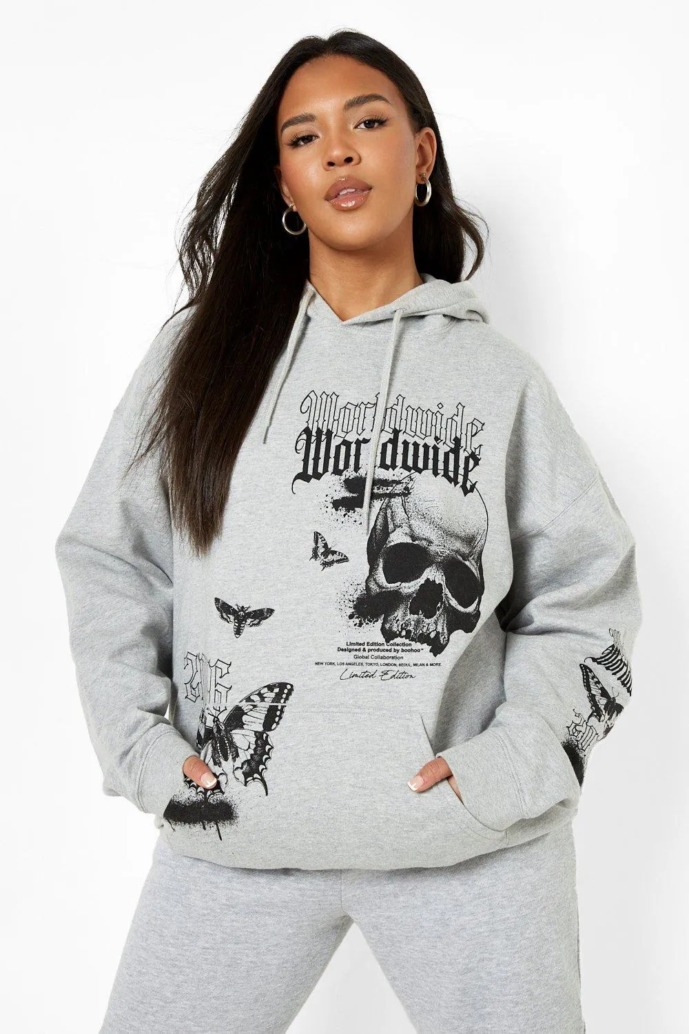 Plus Worldwide Graffiti Hoodie