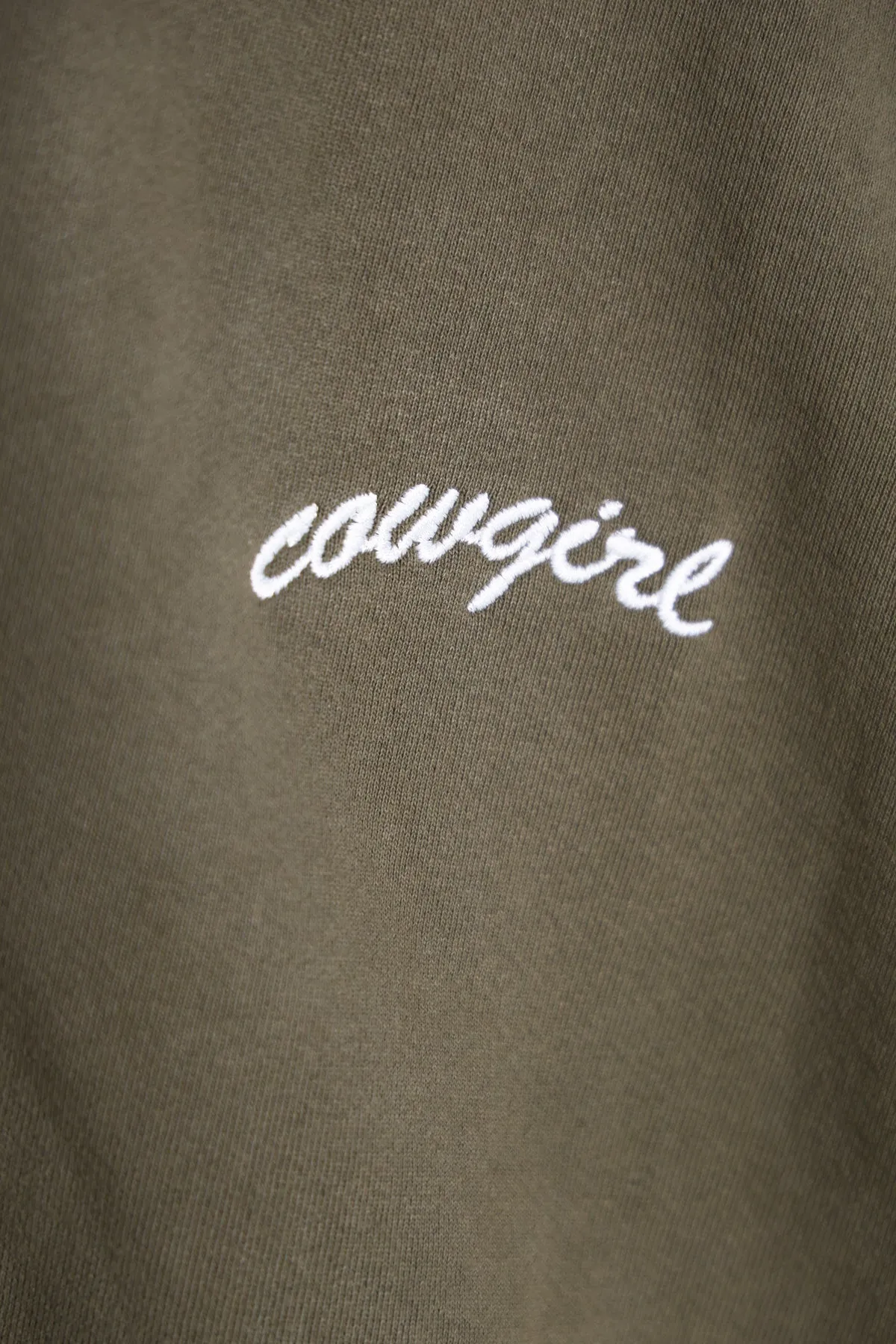 Pocket Script Hoodie - Army Green