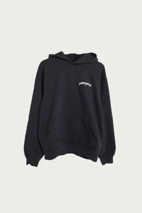 Pocket Script Hoodie - Black