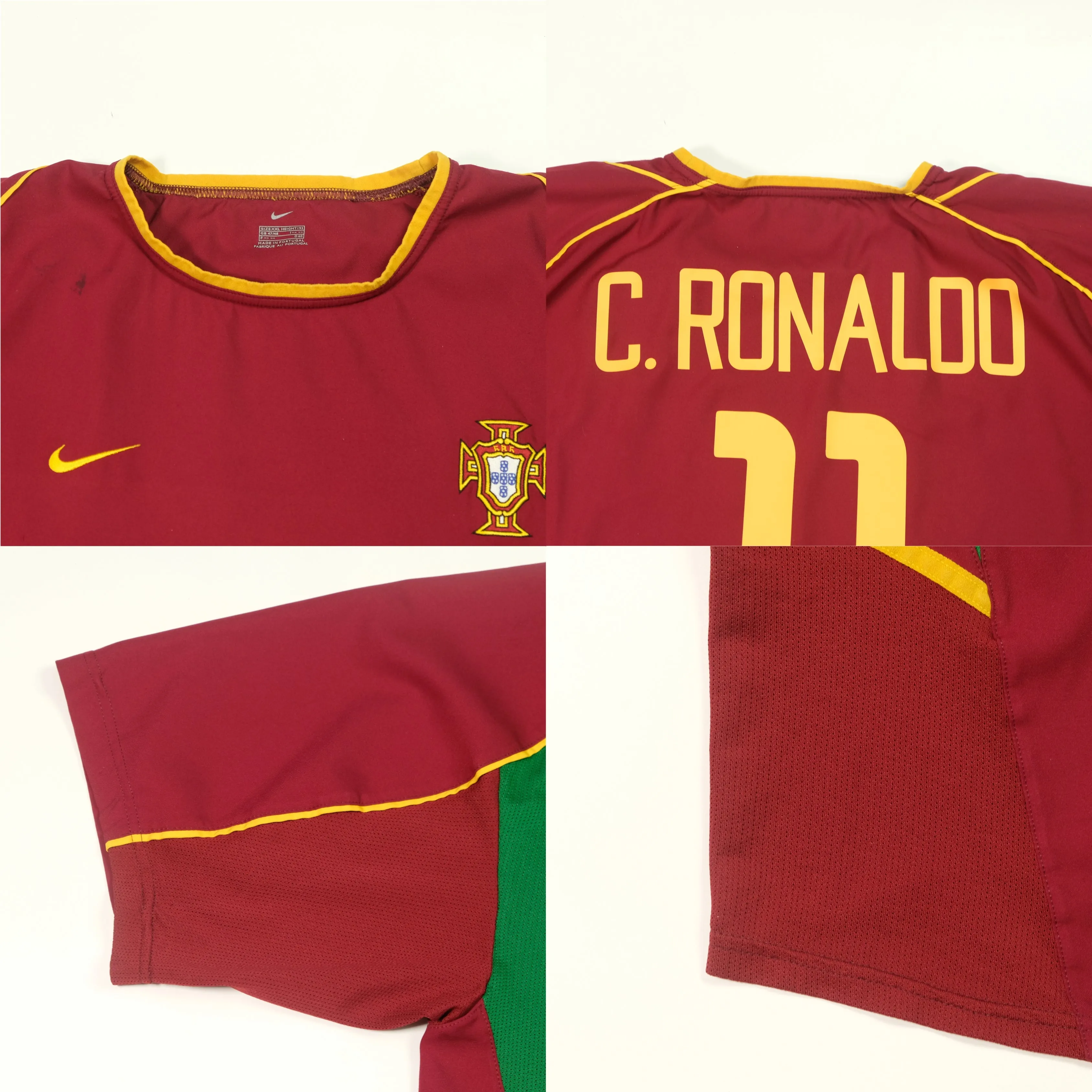 Portugal Ronaldo 11 Original Home Football Shirt 2002/2004 Nike XXL