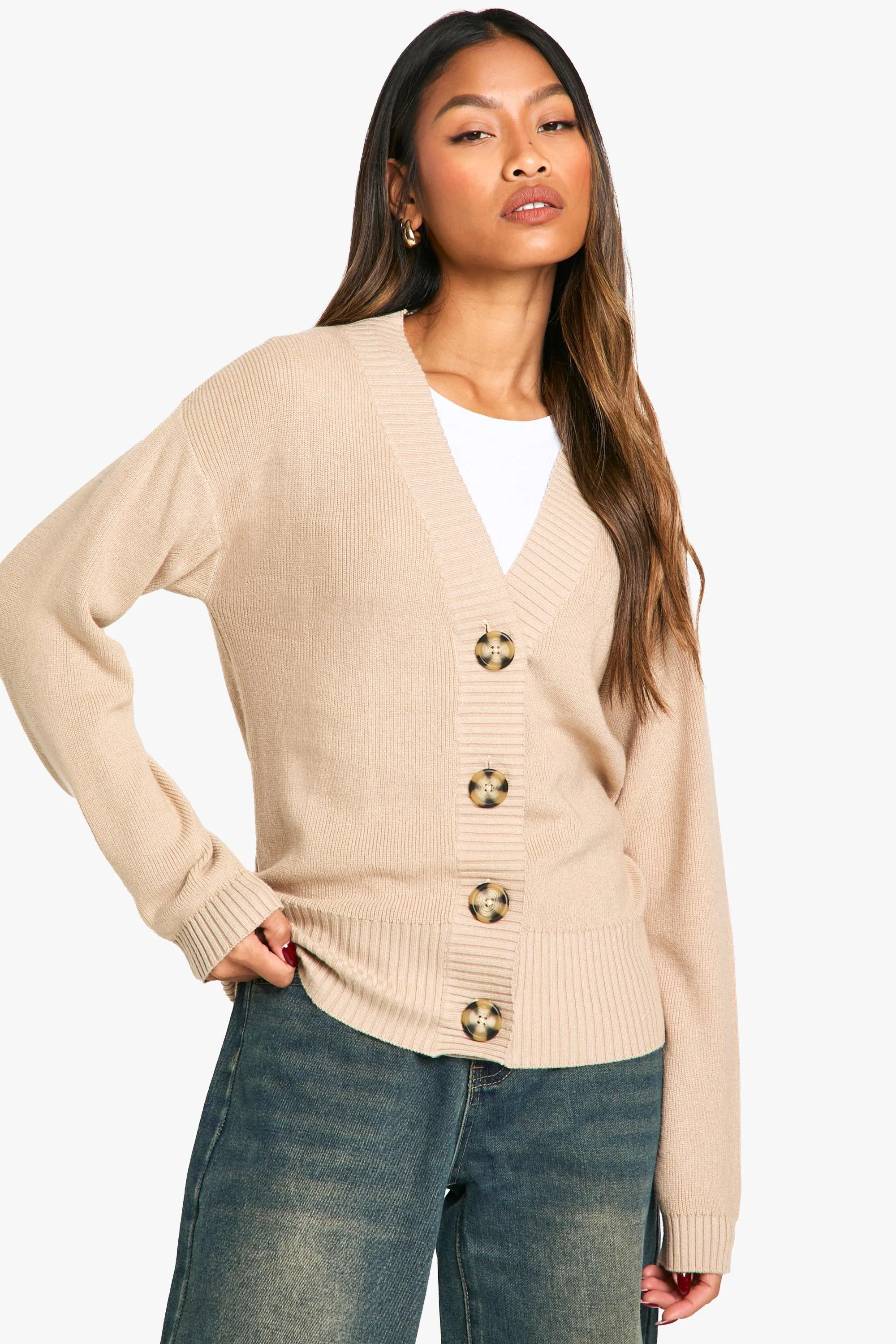 Premium Rib Oversized Slouchy Knitted Cardigan