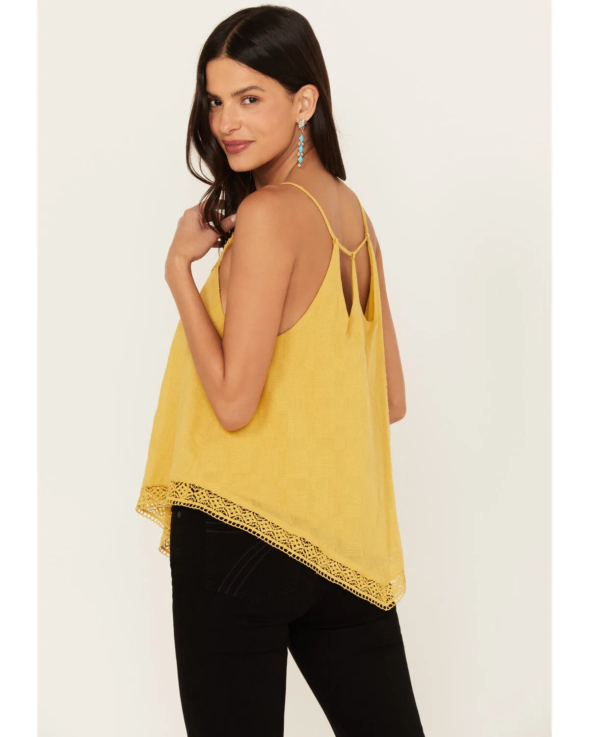 Product Name:  Miss Me Women's Handkerchief Hem Sleeveless Top