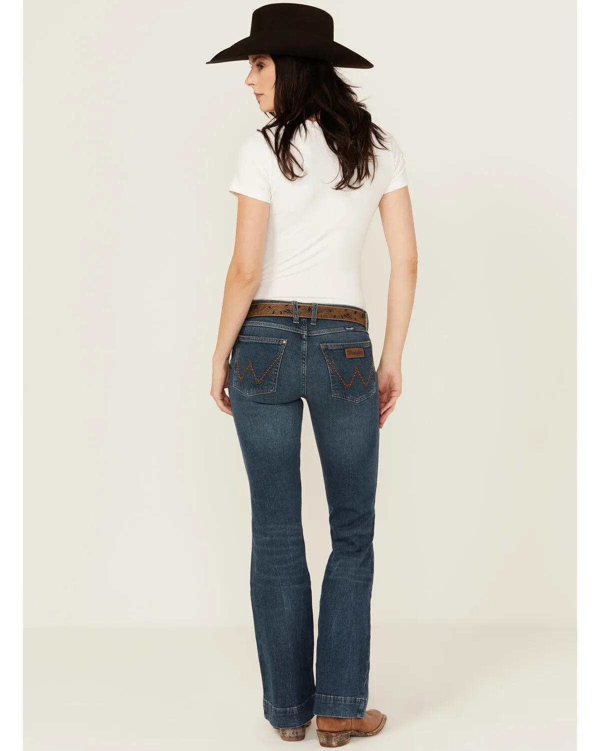 Product Name:  Wrangler Retro Women's Jana Dark Wash Mid Rise Mae Trouser Jeans