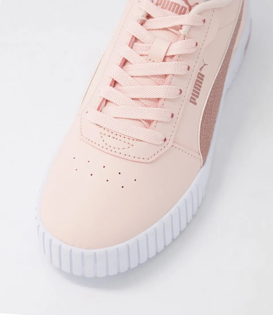 PUMA Carina 2.0 Dist W Pink Rose Gold Leather Sneakers