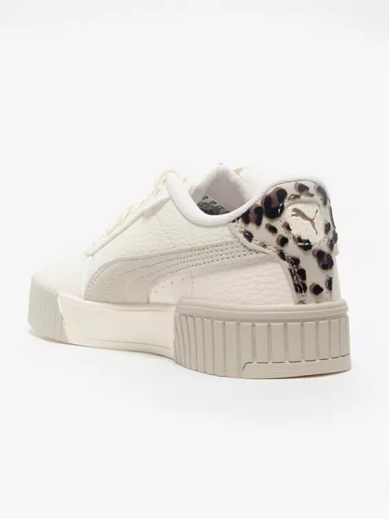 Puma  Carina 2.0 White/Almond/Leopard Trainers