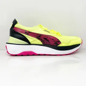 Puma Womens Cruise Rider E Lights 382975-01 Yellow Running Shoes Sneakers Sz 7.5