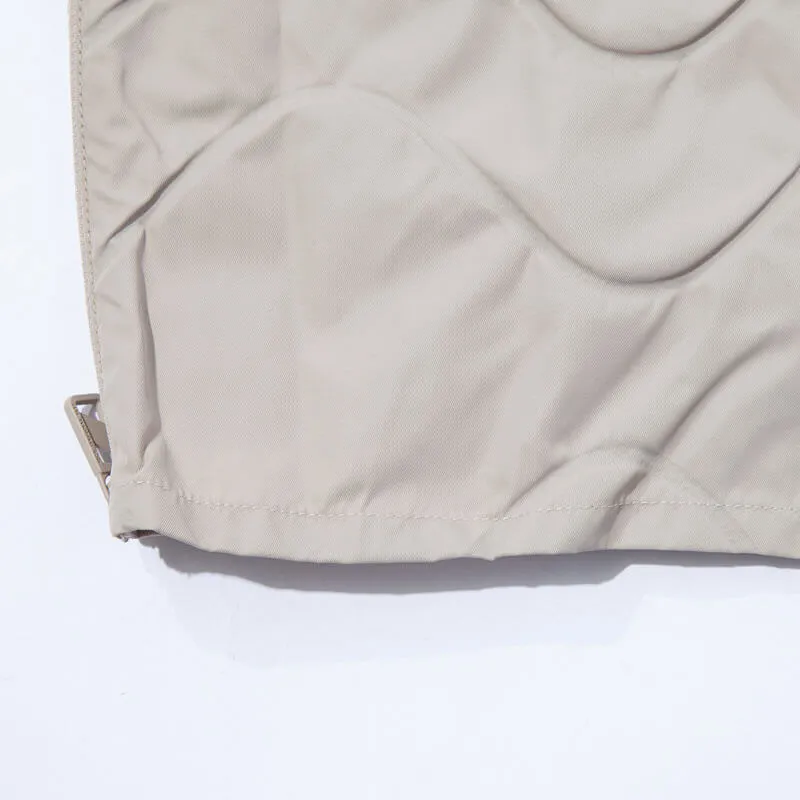 Quilt-Like Overall - Greige