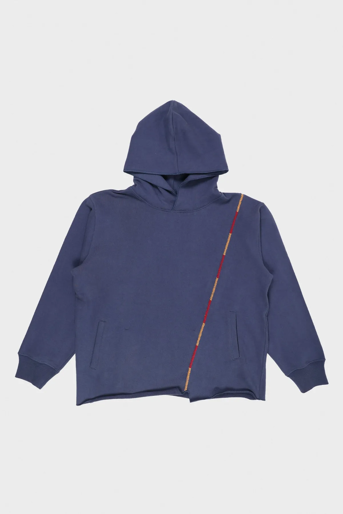 Rabari Stitch Hoodie - Blue/Red/Yellow