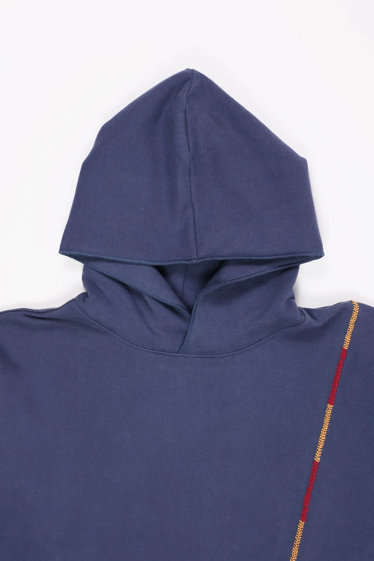 Rabari Stitch Hoodie - Blue/Red/Yellow