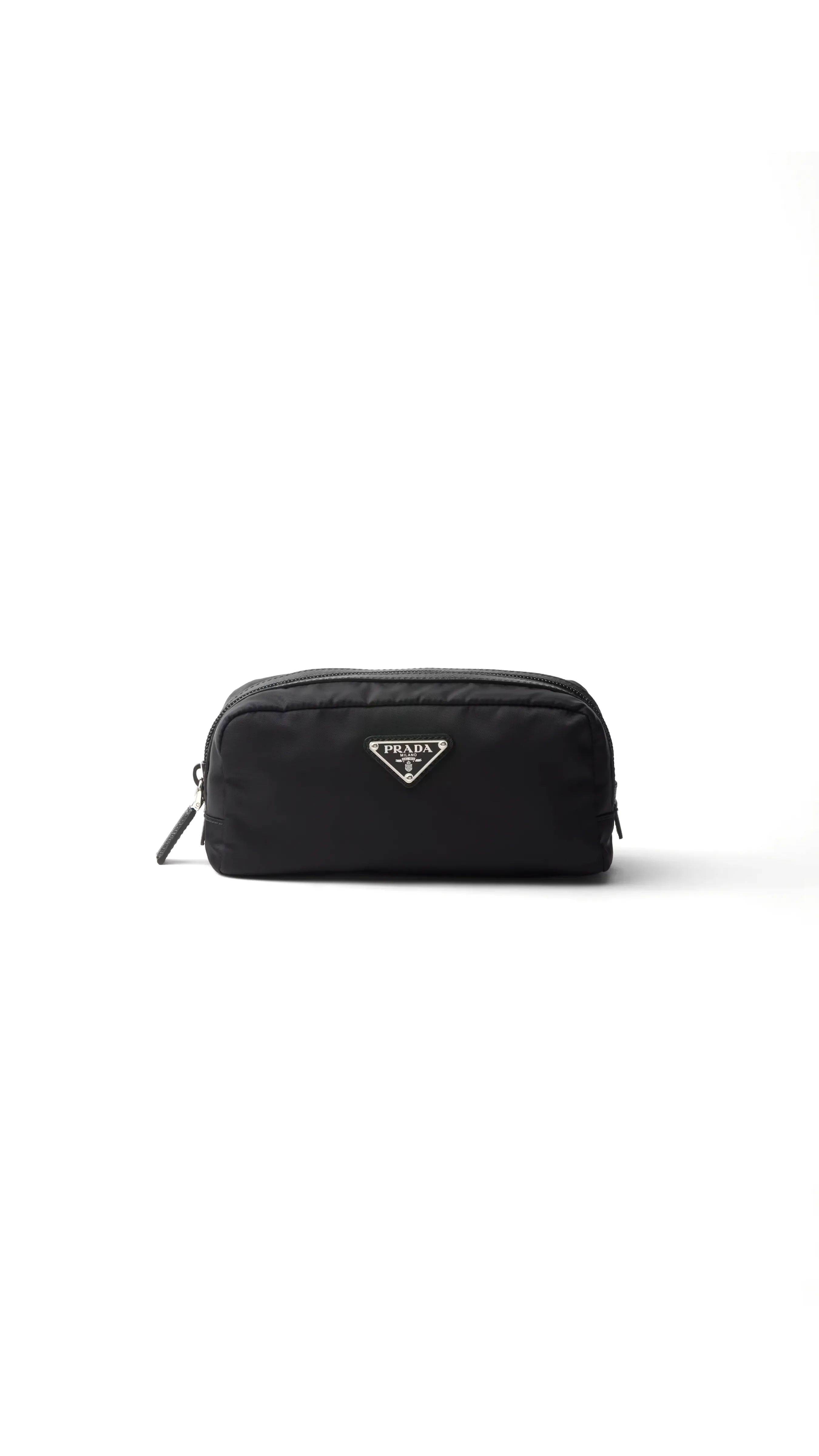 Re-Nylon And Saffiano Necessaire - Black