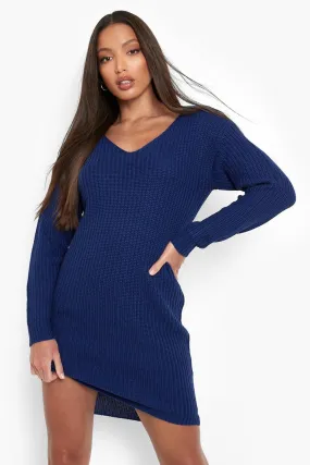 Recycled Tall Basic V Neck Sweater Dress