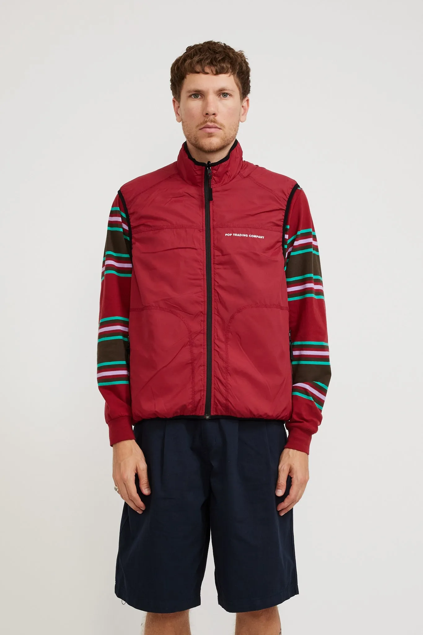 Reversible Vest Anthracite/Rio Red