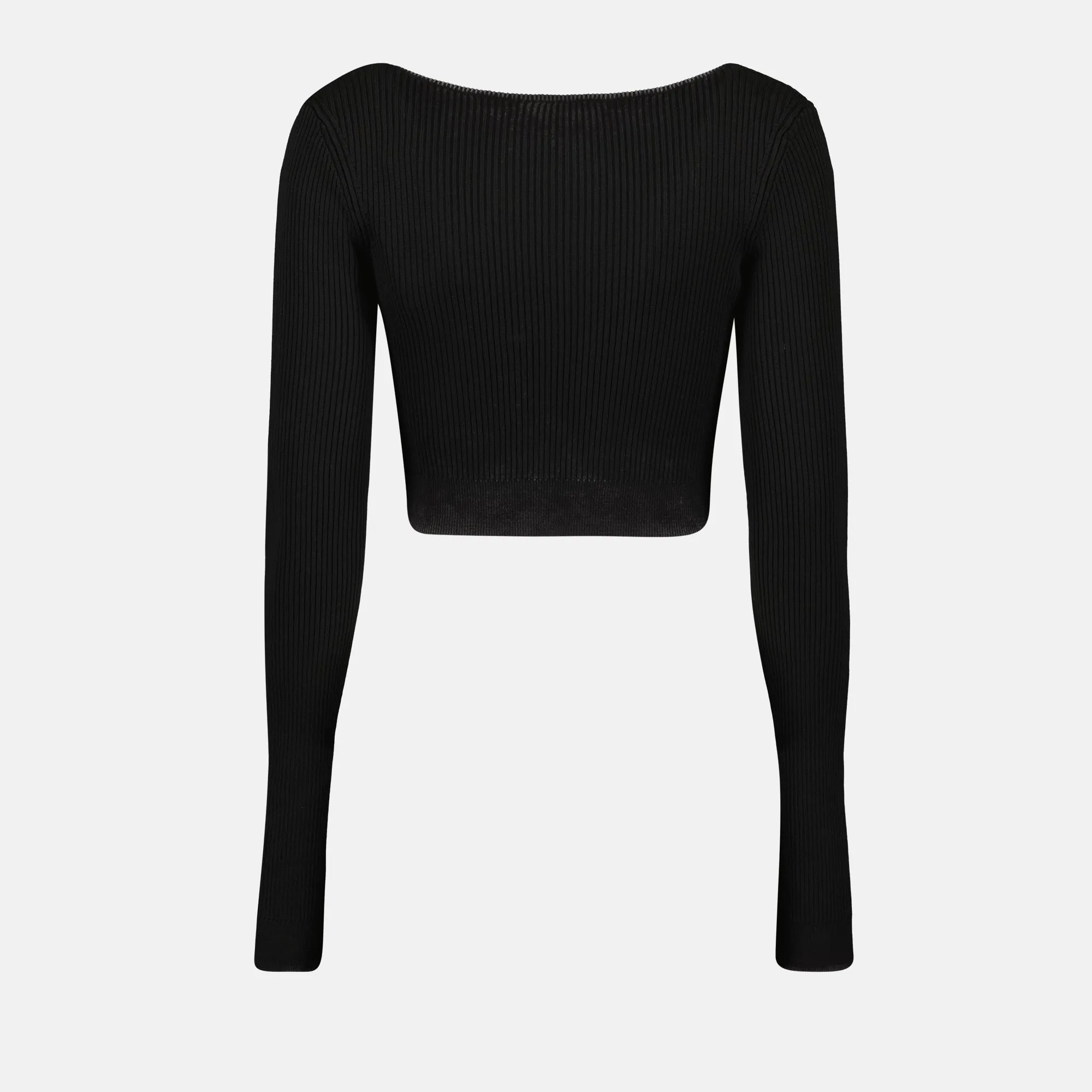 Ribbed Black Cardigan