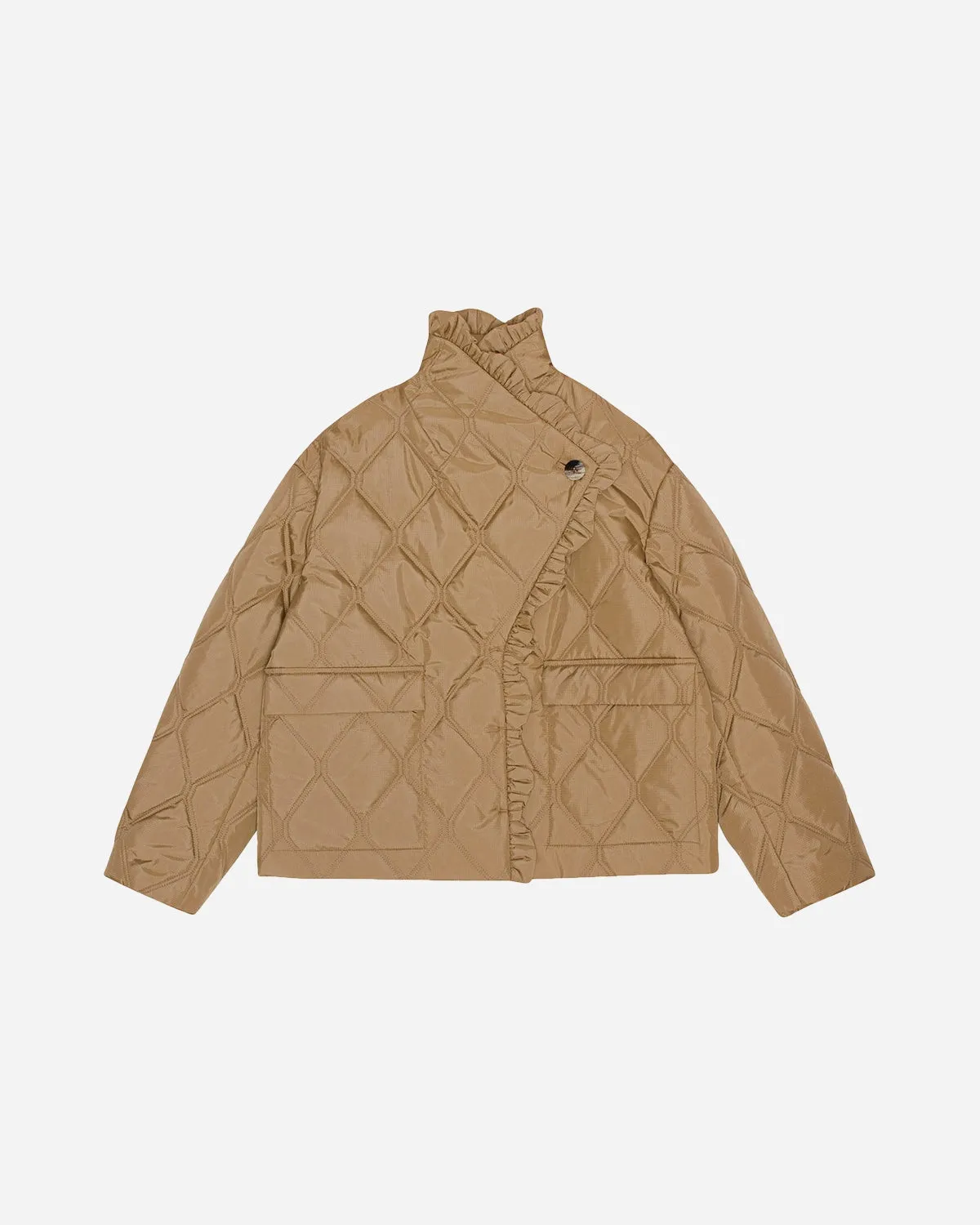 Ripstop Quilt Frill Edge Jacket - Petrified Oak