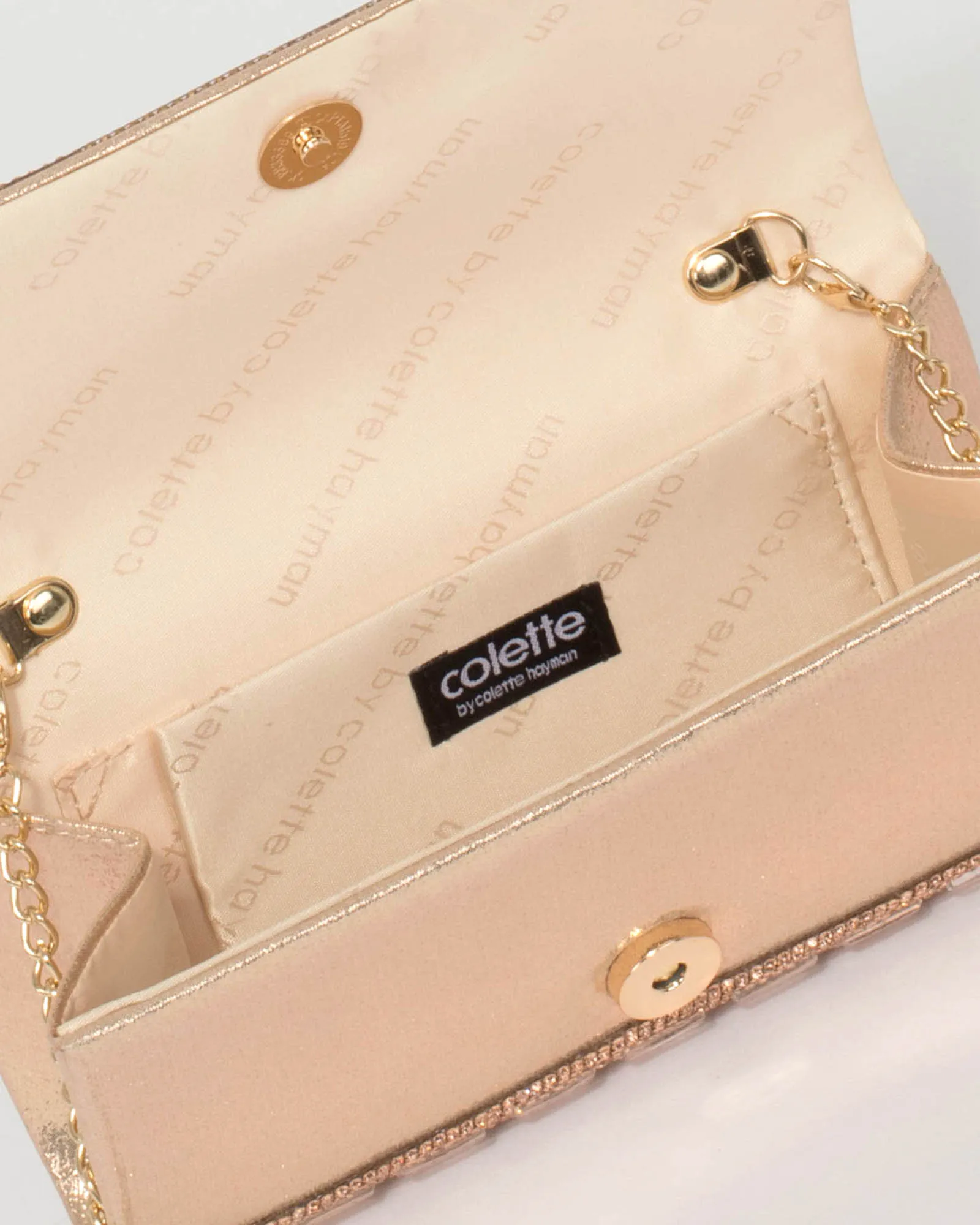 Rose Gold Desiree Clutch Bag