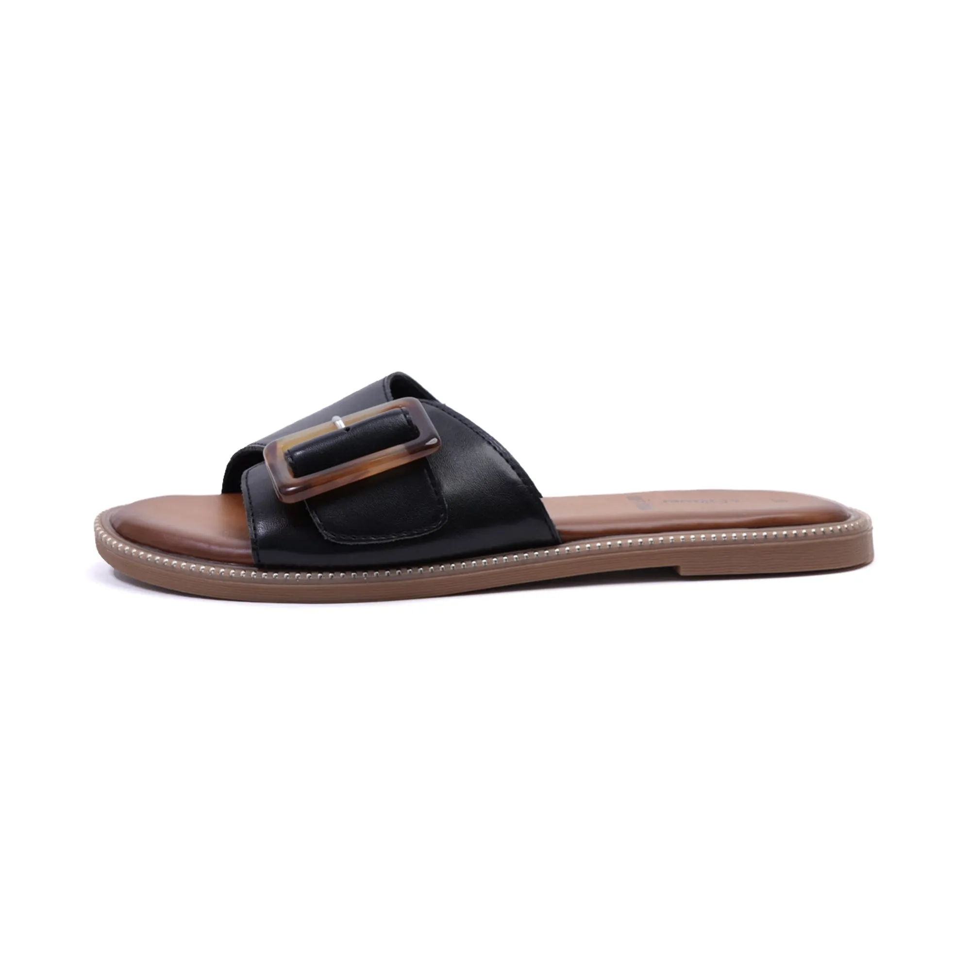 S. Oliver Soft Foam Buckle Sandals Black