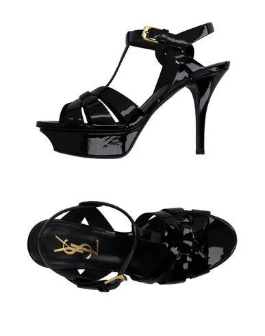 Saint Laurent Women Sandals Black 4.5 UK