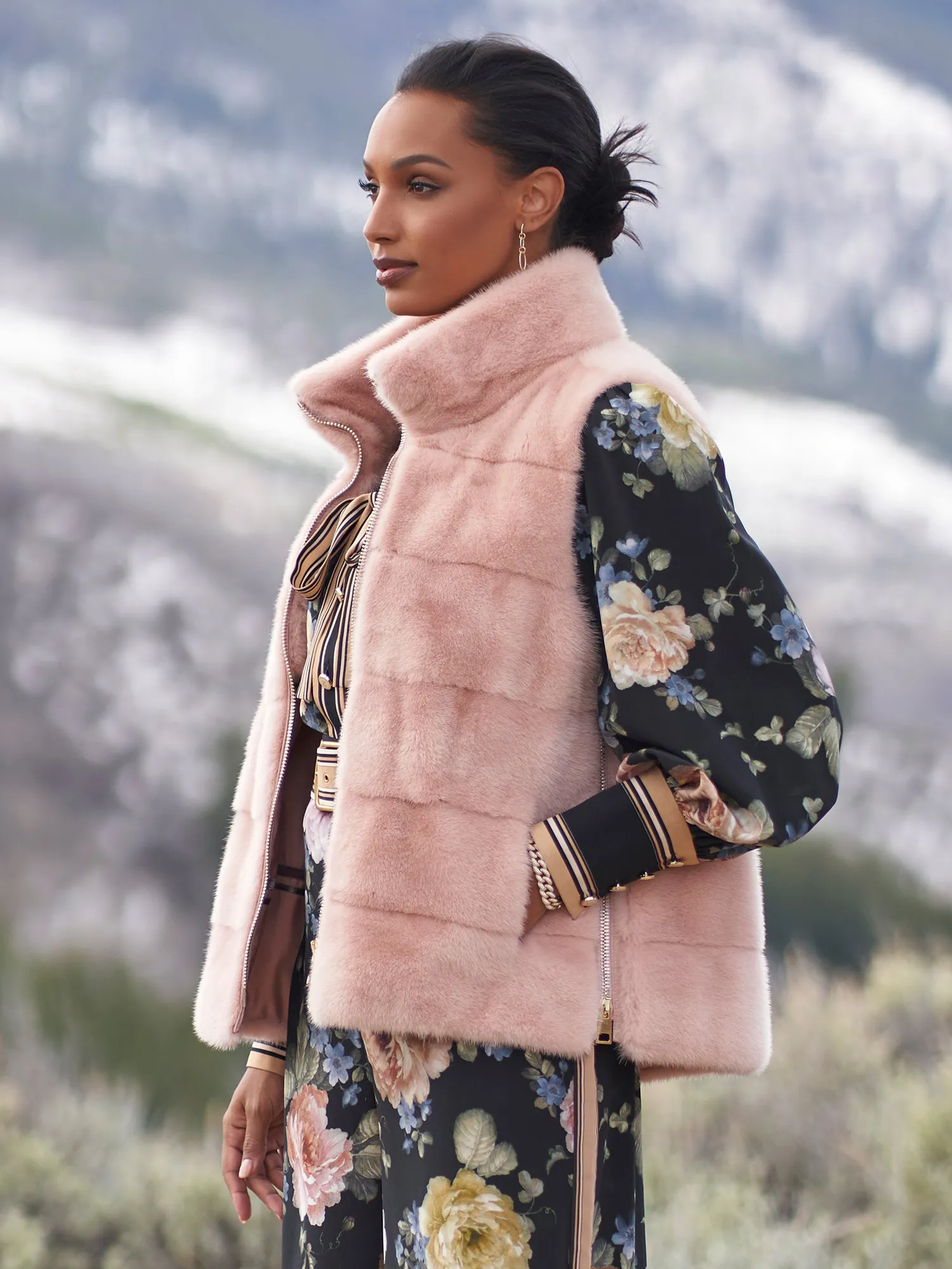 Sarah Mink Fur Vest