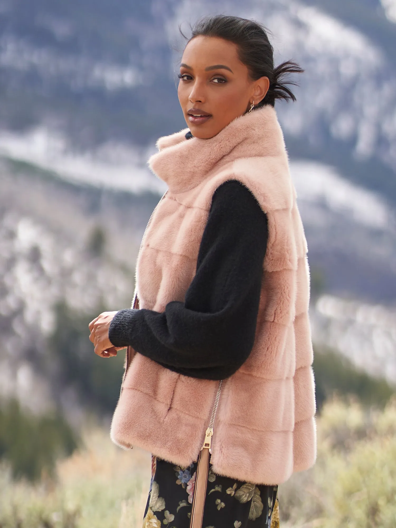 Sarah Mink Fur Vest