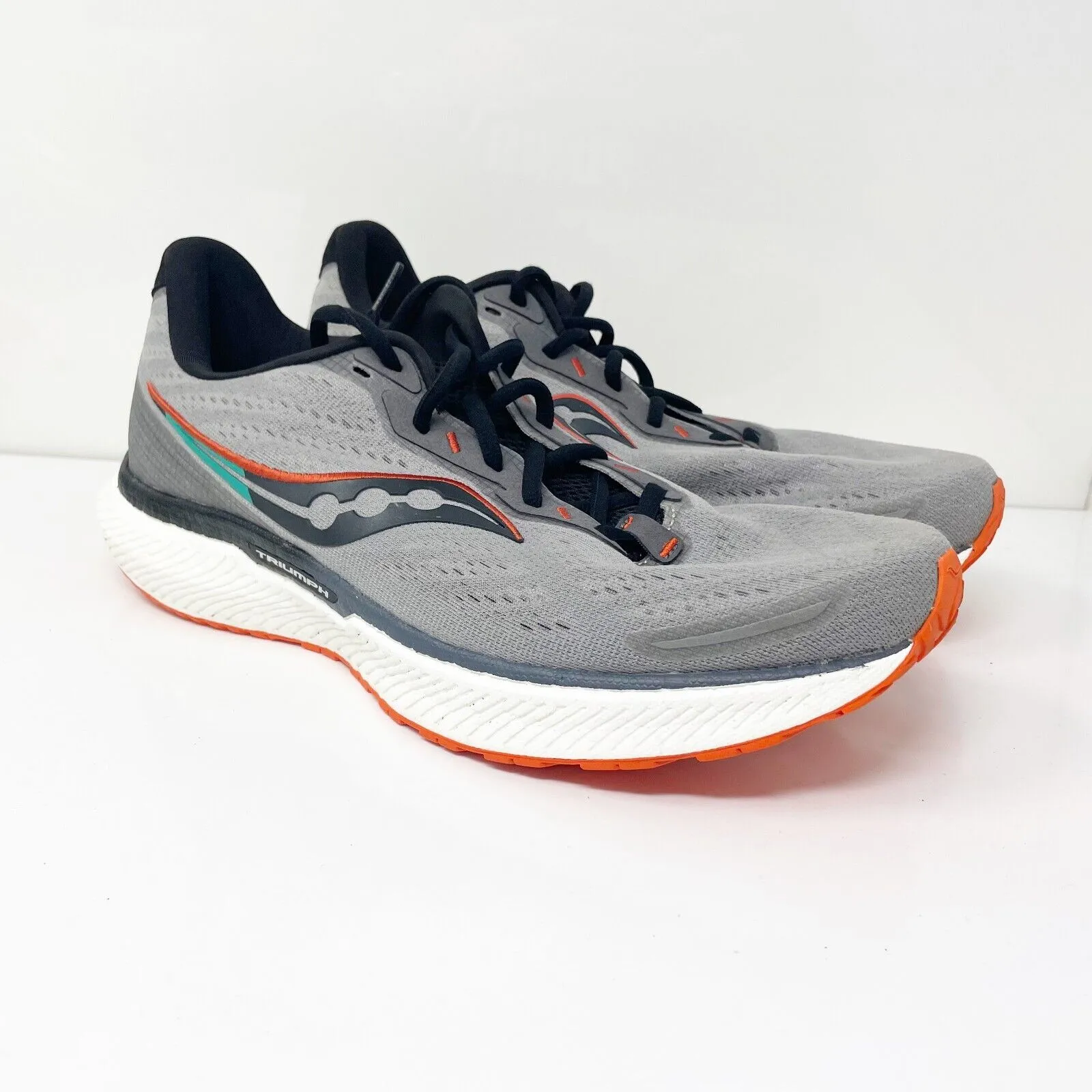 Saucony Mens Triumph 19 S20678-20 Gray Running Shoes Sneakers Size 12