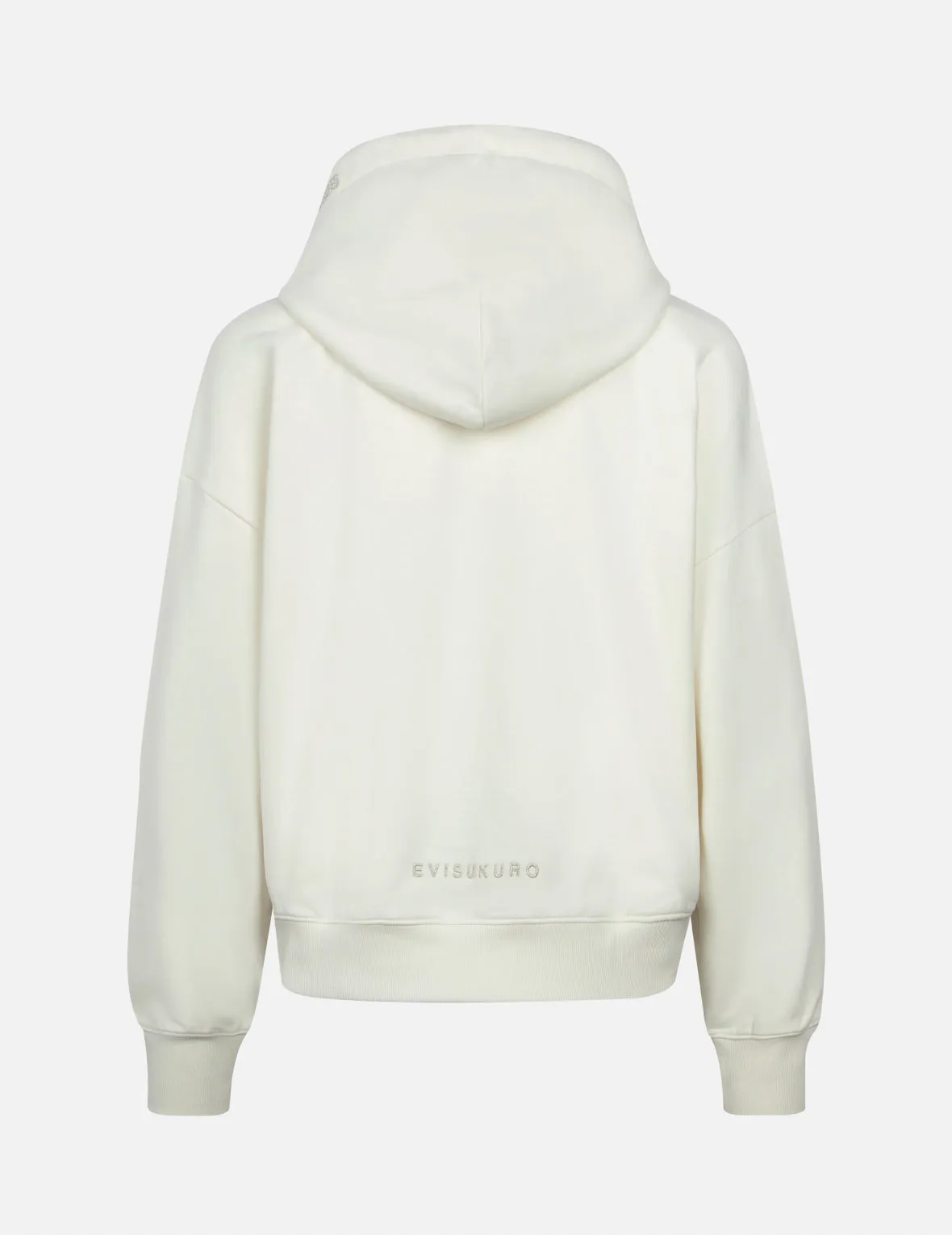 Seagull Print and Slogan Embroidery Oversized Hoodie